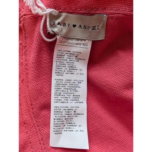 Baby Angel Bucket Hat Women's Reversible One Size Pink Check Drawstring Cotton - Picture 9 of 10